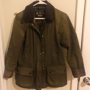 Barbour Beadnell Waxed Olive Jacket